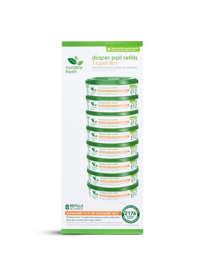 Nursery Fresh ® Refill Rings For Diaper Genie® And Munchkin® Diaper Pails, Holds Up To 2,176 Newborn Diapers, 8 Pack  - Image 2