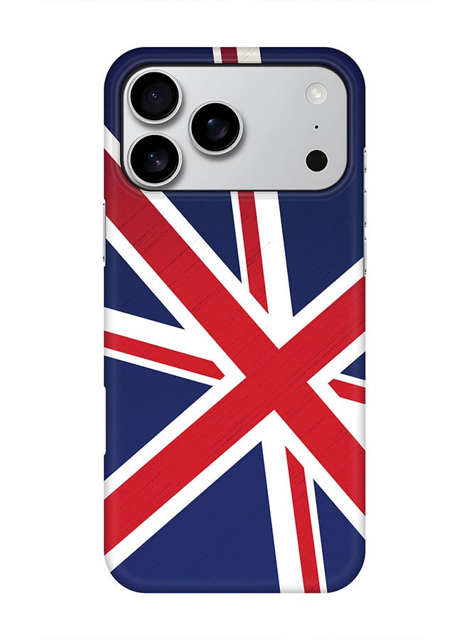 غطاء لهاتف آيفون 17 برو ماكس، [متوافق مع ماغسيف] غطاء مغناطيسي نحيف الحماية غير اللامع، - علم المملكة المتحدة