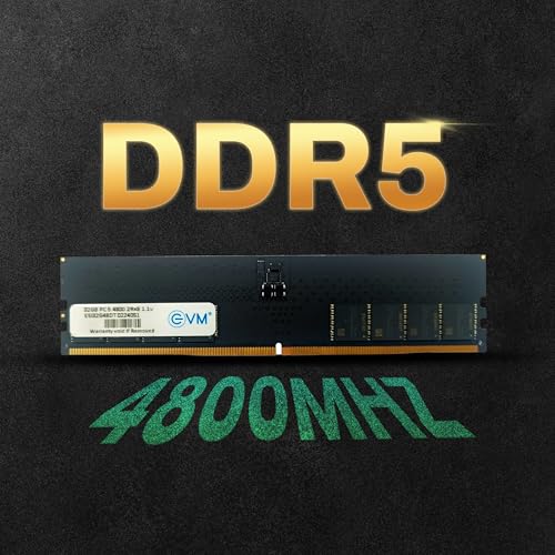 EVM 8GB DDR5 Desktop RAM Memory | 4800MHz | PC5-38400 | Long-DIMM | 288-Pin | CL19 | 1.1V Low Voltage | High Speed Performance | Intel & AMD Compatible | 10 Year Warranty (EVMT8G4800U88P) - Image 2