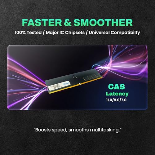EVM 8GB DDR5 Desktop RAM Memory | 4800MHz | PC5-38400 | Long-DIMM | 288-Pin | CL19 | 1.1V Low Voltage | High Speed Performance | Intel & AMD Compatible | 10 Year Warranty (EVMT8G4800U88P) - Image 4