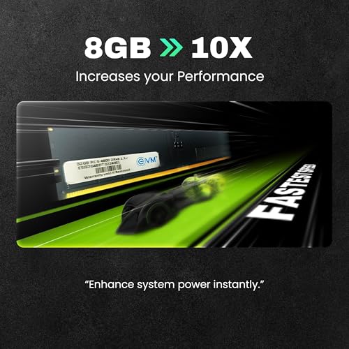EVM 8GB DDR5 Desktop RAM Memory | 4800MHz | PC5-38400 | Long-DIMM | 288-Pin | CL19 | 1.1V Low Voltage | High Speed Performance | Intel & AMD Compatible | 10 Year Warranty (EVMT8G4800U88P) - Image 3