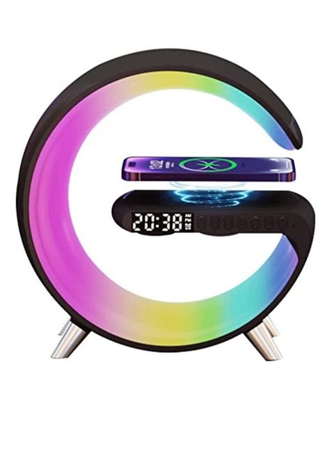Smart light sound machine App Control Fast Wireless Charger RGB Light BT Speaker Sunrise Alarm Clock