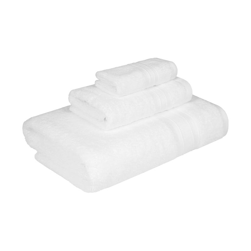 Trident Soft Comfort Air Rich Towels for Bath 100 Cotton Towel Super Soft Highly Absorbent 3 Pieces Towel Set 500 GSM White - Image 2
