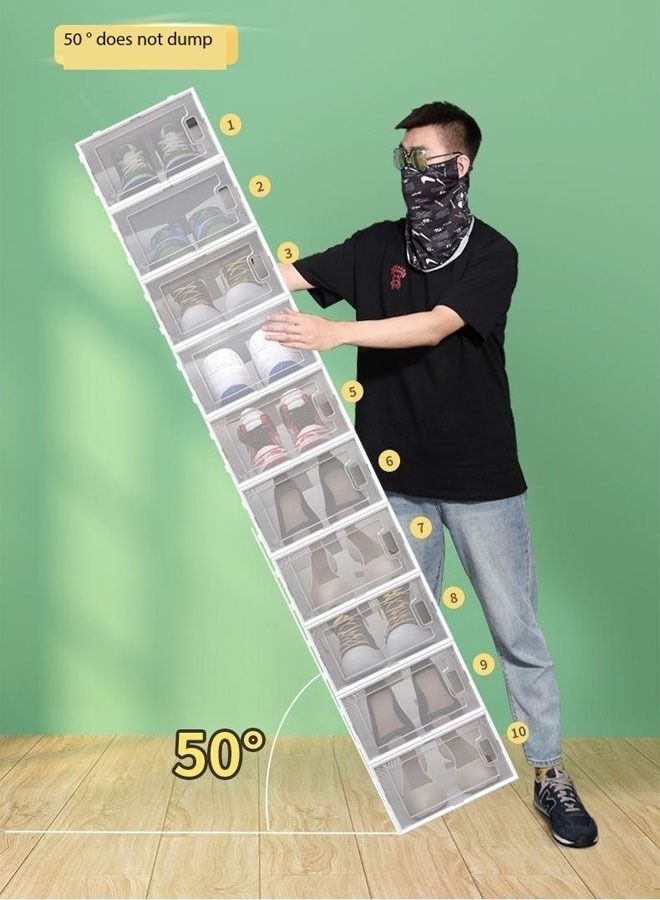 C&C Home 2 Pieces Household Stackable New Design Modular Shoe Storage Rack 33.5 x 22.8 x 28 Centimeter - Image 3