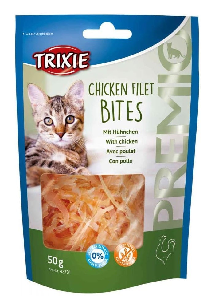 Trixie Premio Chicken Fillet Bites Cat Treats - 50g - Image 1
