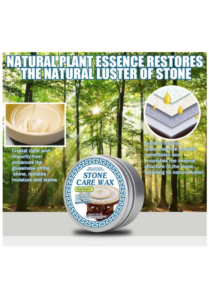 WILLIAM WEIR Stone Polishing Care Wax, Granite Cleaner and Polish, Quartz Countertop Cleaner, Marble Polish for Marble Furniture, Ceramic Tiles, Stone Floor, Stone Polish Protection 80g  - Image 4