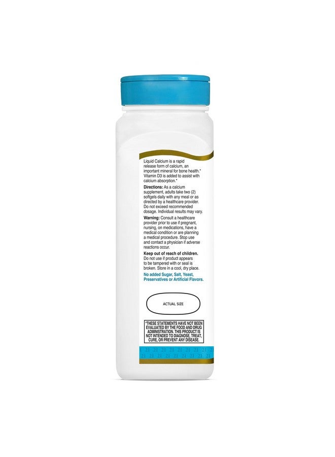 21st Century كالسيم بلس D3 سائل مملوء في كبسولات لينة من القرن 21، 1200 ملغ، 90 حبة - Image 5