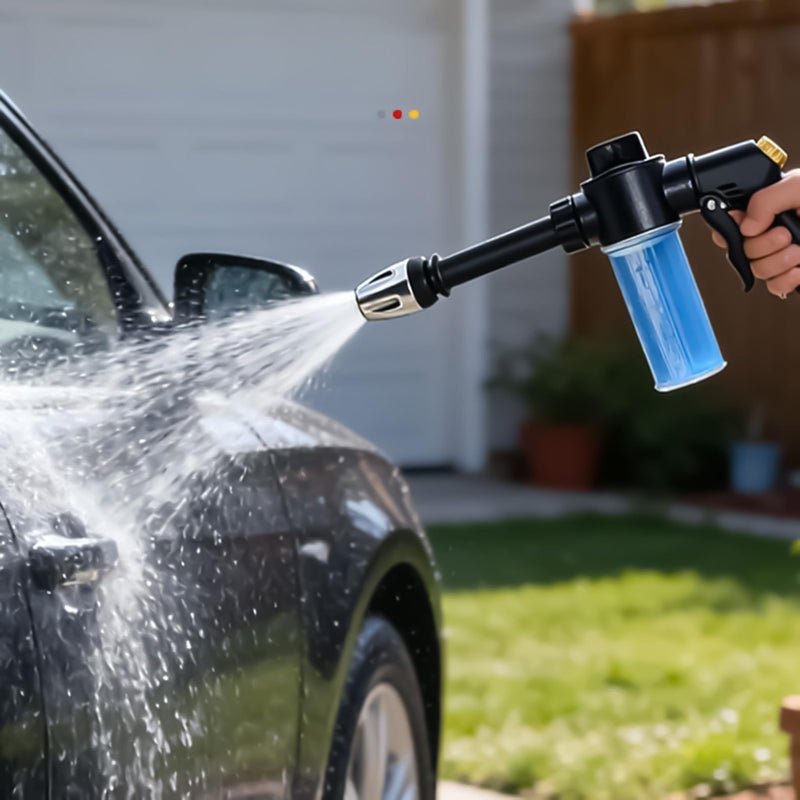 High Pressure Car Wash Sprayer with Adjustable Nozzle and Dispenser Bottle for Auto Motorcycle Truck Garden Cleaning - Image 4