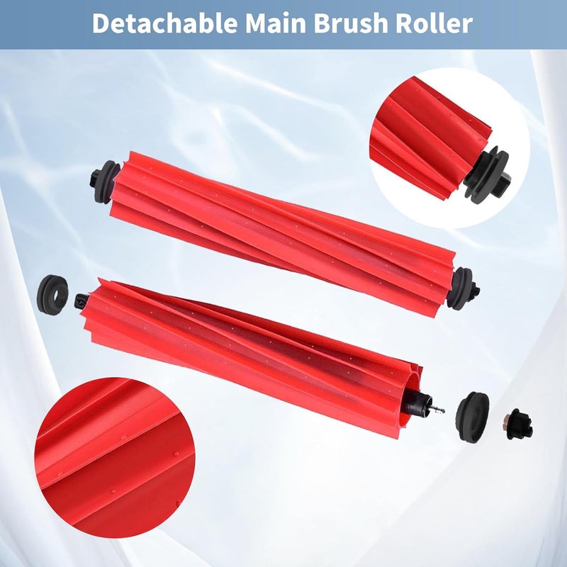 AKUSCON Accessories for Roborock S7，Replacement Parts for Roborock S7 S7 Plus S7 MaxV S7 MaxV Plus T7 T7S Robotics,21 Pack Kit inclue 1 set Roller Brush，5 filter，10 side brush，4 Mopping Cloth - Image 5