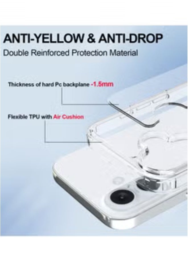 Raxoom Crystal Clear iPhone 16 Case â€“ 6.1 Inch Transparent Slim Thin Shockproof Cover - Image 3