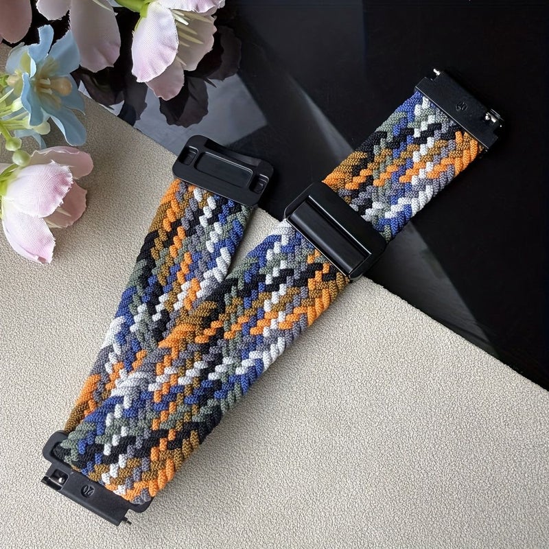 Nylon Magnetic Buckle Strap 22mm Adjustable for Smartwatches - Image 5