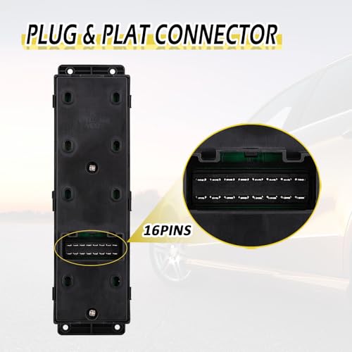 Vurkcy Power Window Switch Master Control Button Driver Side Compatible with Hyundai Accent 2011 2012 2013 2014 2015 2016 2017, Replacement OEM 93570AP1R101, 93570-1R111, 1 Auto, 16 Pins - Image 3