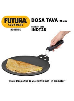 Hawkins Hawkins Futura 28 cm Dosa Tava, Non Stick Dosa Tawa, Induction Dosa Tawa, Black (INDT28)  - Image 4