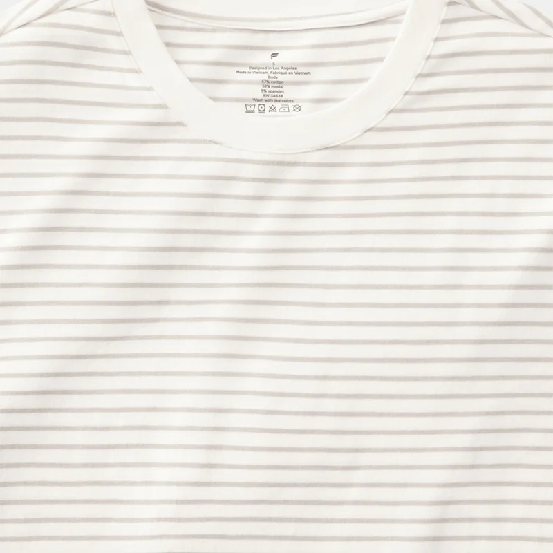Fabletics Beige Men's The 24-7 Striped T-Shirt for Men | Best Price UAE