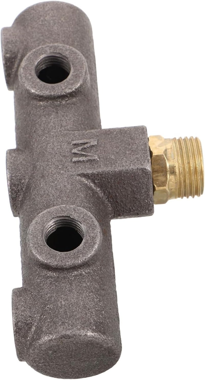Garneck Air Compressor Switch Bracket for with Cast Iron 6 Hole Sixport Design and 0.79 Inch Male Threads, Multi-directional Connections Compressor Systems Maintenance in Workshop - Image 1
