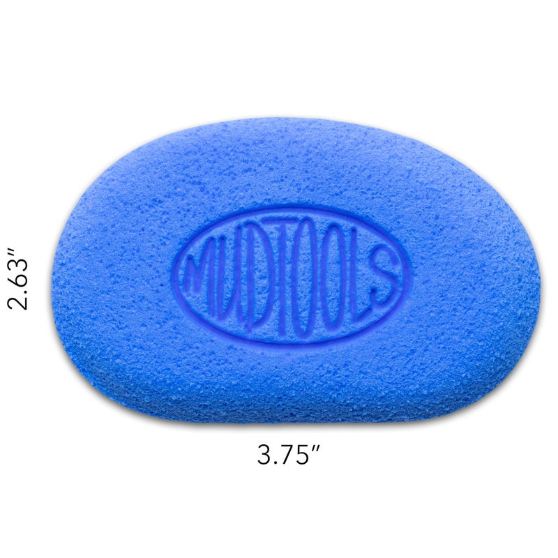 Mudtools Mudsponges Pack, White Finishing Pottery Sponge, Orange Absorbant, Blue Workhourse, Wheel Throwing, Hand Building Clay, Ceramics (3-Pack) - Image 2