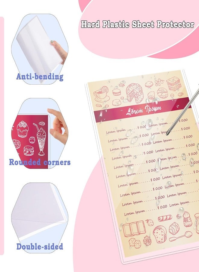 AKONEGE 12PCS 8.5" x 11" Rigid Print Protectors, Clear Hard Plastic Page Sheet Protectors, Hard Plastic Sleeves for Paper Photo Poster，Birth Certificate Document Holder - Image 4