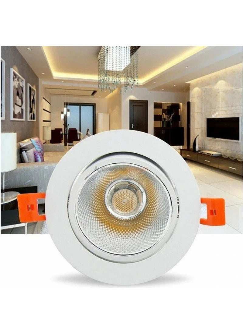 CATA CT-5204 5W Round Cob LED Agate Spotlight Luminaire 3200K Daylight  - Image 1