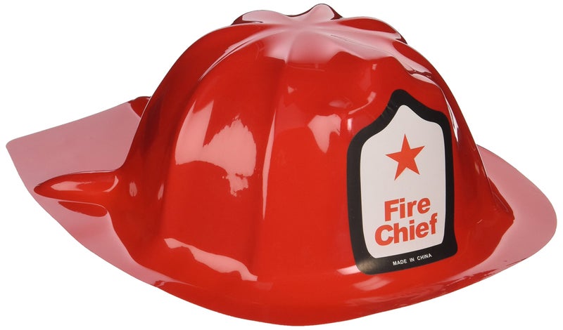 Fun Express Rhode Island Novelty Plastic Firefighter Chief Hat (Set of 12) , Red - Image 3
