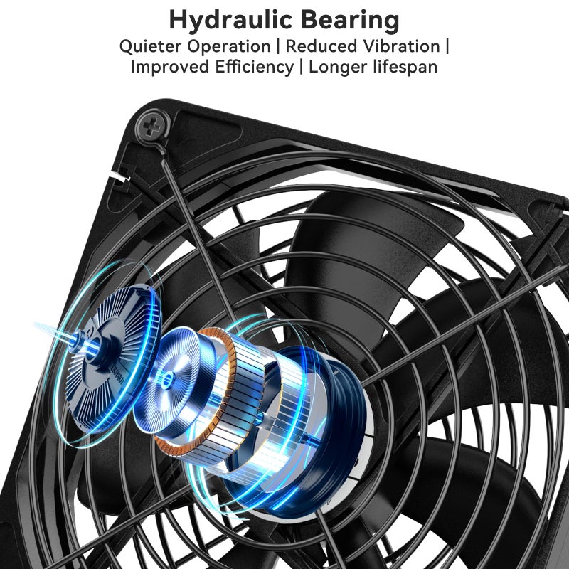 ELUTENG Dual 40mm USB Fan with 3 Speeds Adjustable 5V PC Fan Max 5500RPM 40mm * 40mm * 25mm Mini Case Fan Quiet Computer Fan Compatible for PC, TV Box, Router, Xbox, PlayStation - Image 4