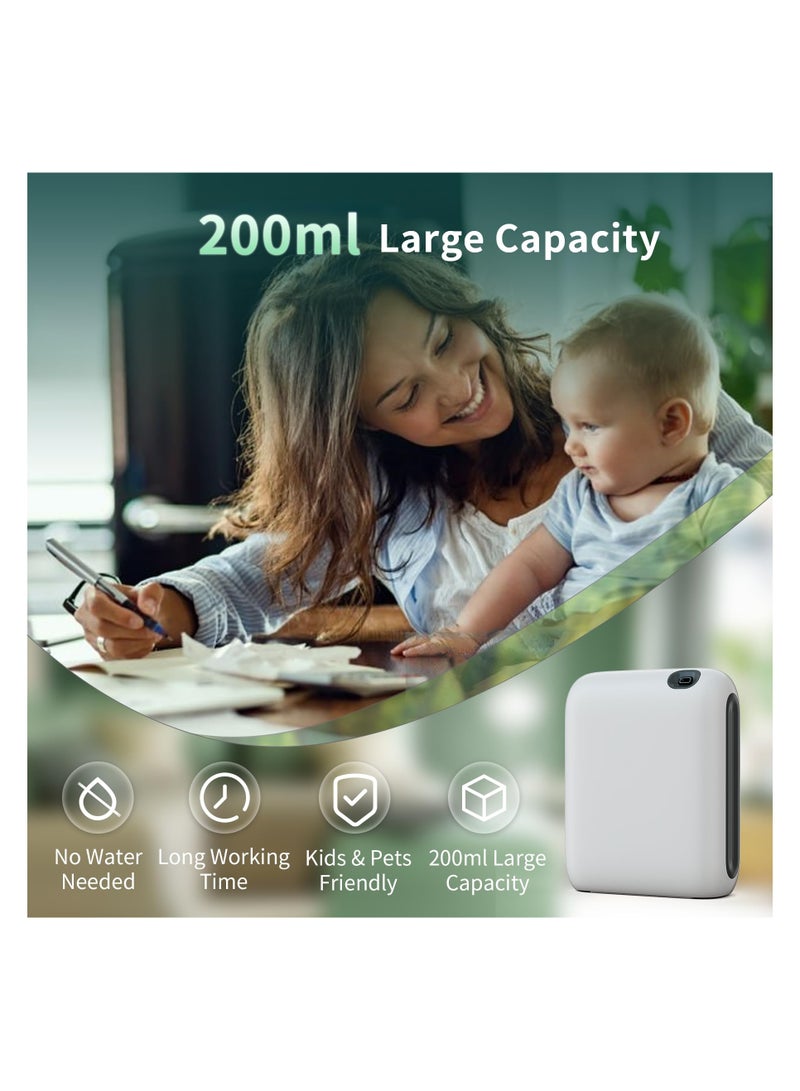 SYOSI Portable Nebulizing Scent Air Machine, 1500 sq.ft Coverage Scent Air Machine for Home, Wall Mounted Cold Air Scent Diffusers for Home, Bluetooth Smart Oil Diffuser Large Room Hotel Office (White)  - Image 3