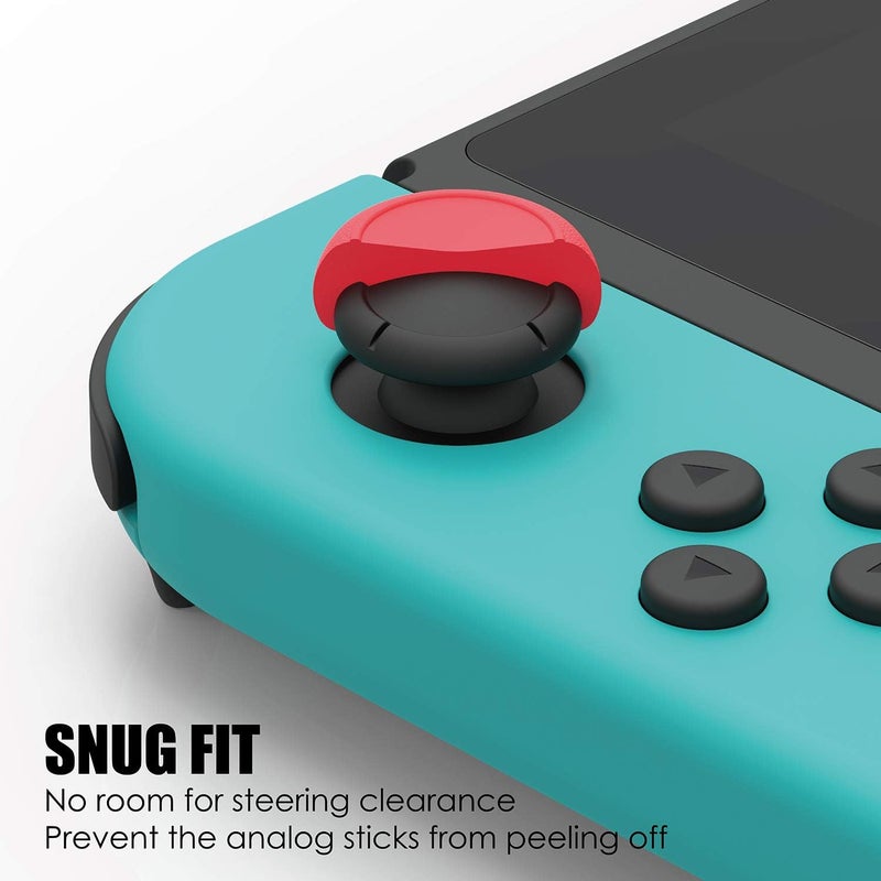 Skull & Co. Skin, CQC and FPS Thumb Grip Set Joystick Cap Analog Stick Cap for Nintendo Switch Joy-Con Controller - Neon Pink+Green, 3 Pairs(6pcs) - Image 2