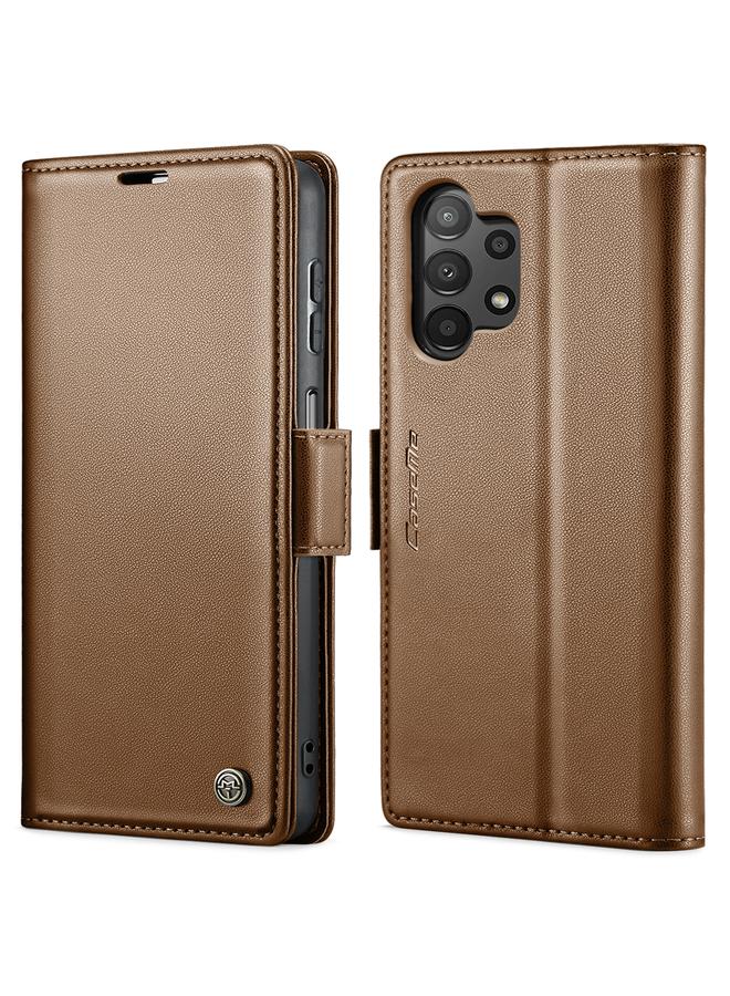 The Bros Case For Samsung Galaxy A13 4G/5G/A04s/A04/M13 5G 023 Butterfly Buckle Litchi Texture RFID Anti-theft Leather Phone Case