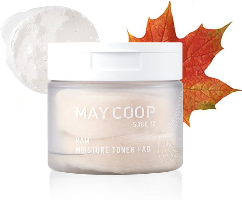 MAYCOOP Raw Moisture Korean Toner Pads 160ml 70 Pads  Redness Relief Soothing Facial Toner Pads Korean Skin Care Hydrate Calm  Exfoliate with 75 Maple Sap