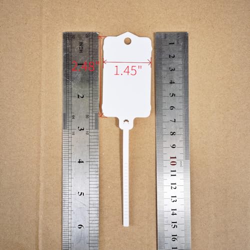 XF-Vel 100pcs Reusable Blank Plastic Tags Ties Key Tags 1.45"*2.48" Serrated Tension Sealing Strap with Large Label Plastic Tie Mark Label Waterproof Hang Sign Write on Tag (5 Colors Mixed, 100pcs) - Image 2