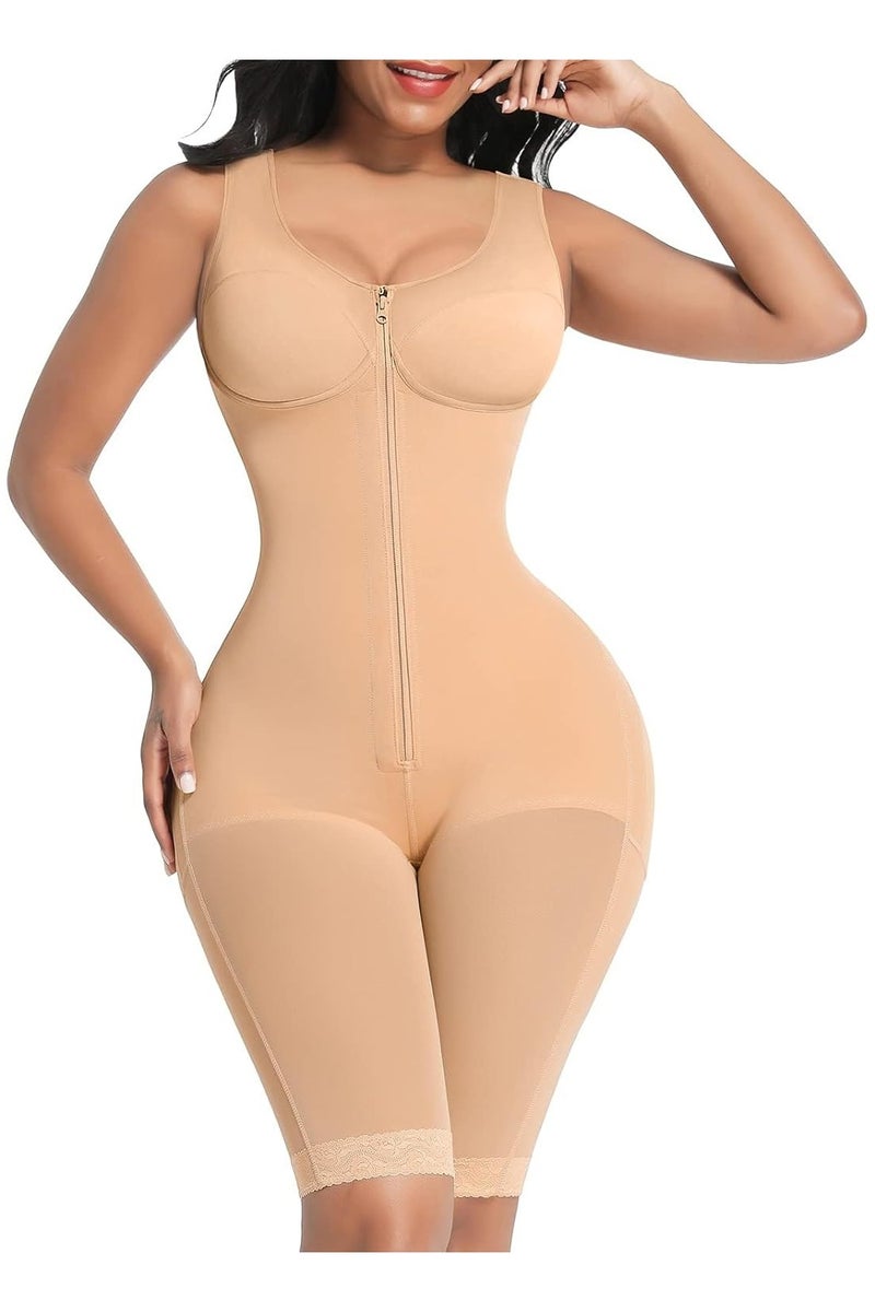Cure Full Body Shaper | Lace Open Crotch & Abdominal Control Hourglass Figure | Tummy Control Shapewear for Women Thigh Slimmer High Waist Trainer Butt Lifter | Faja Butt Lifter Belly Fat Burner Bodysuit - Image 1