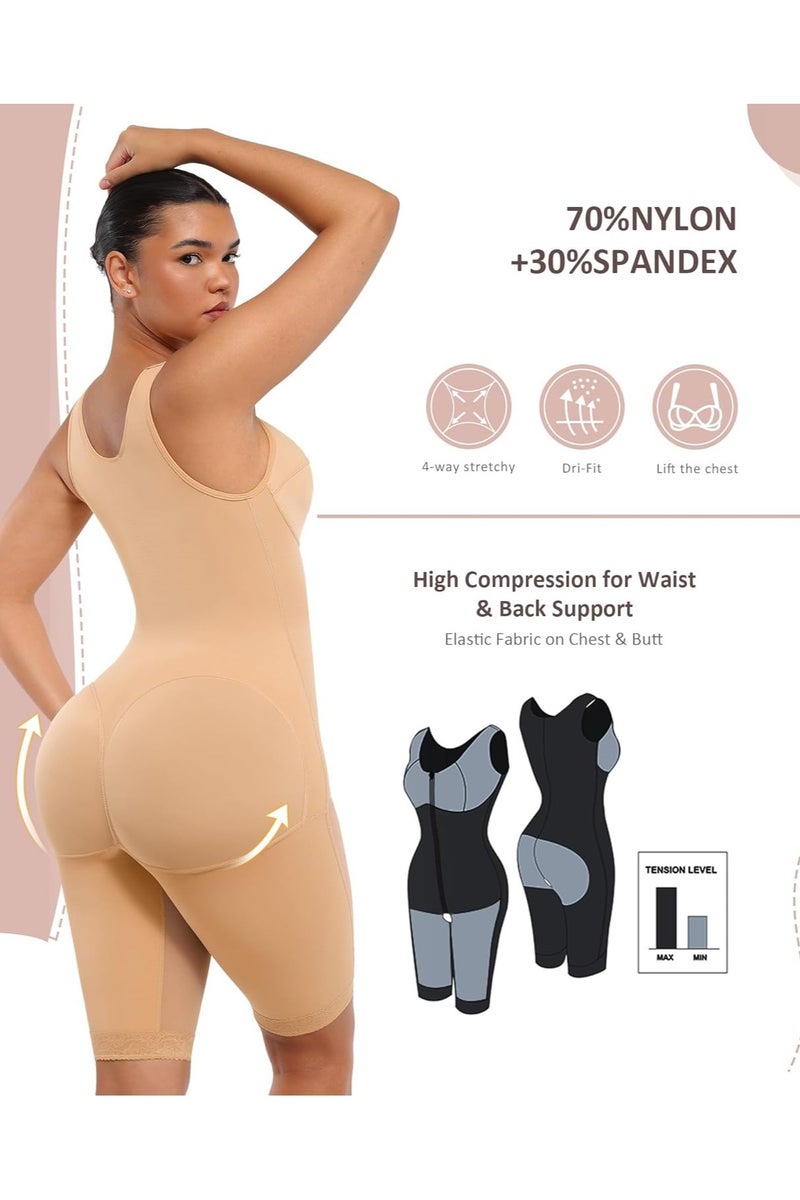 Cure Full Body Shaper | Lace Open Crotch & Abdominal Control Hourglass Figure | Tummy Control Shapewear for Women Thigh Slimmer High Waist Trainer Butt Lifter | Faja Butt Lifter Belly Fat Burner Bodysuit - Image 4