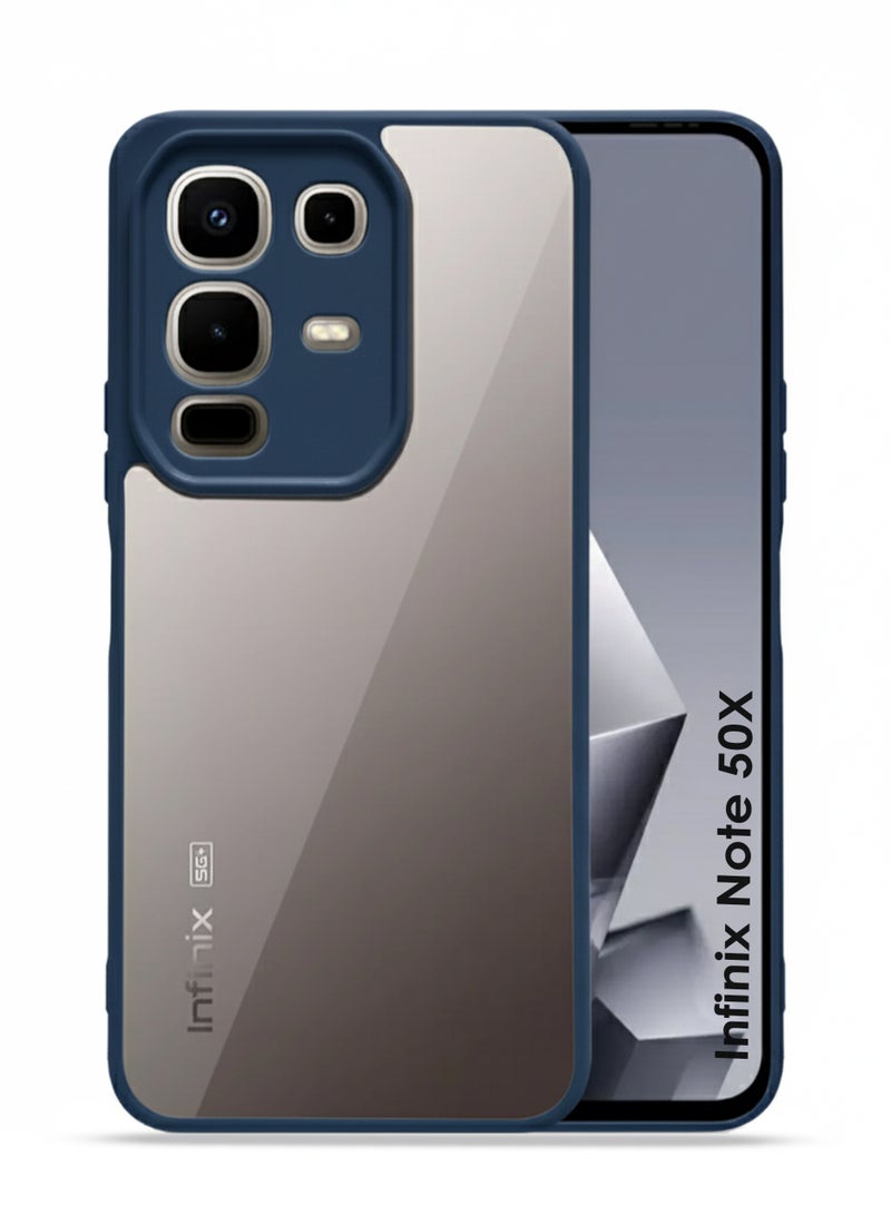 Infinix Note 50x Protective Back Case - Silicone Case Cover for Infinix Note 50x, Camera and Drop Protection Thin Protective Back Cover Case for Infinix Note 50x 5G - Clear/Blue - Image 1