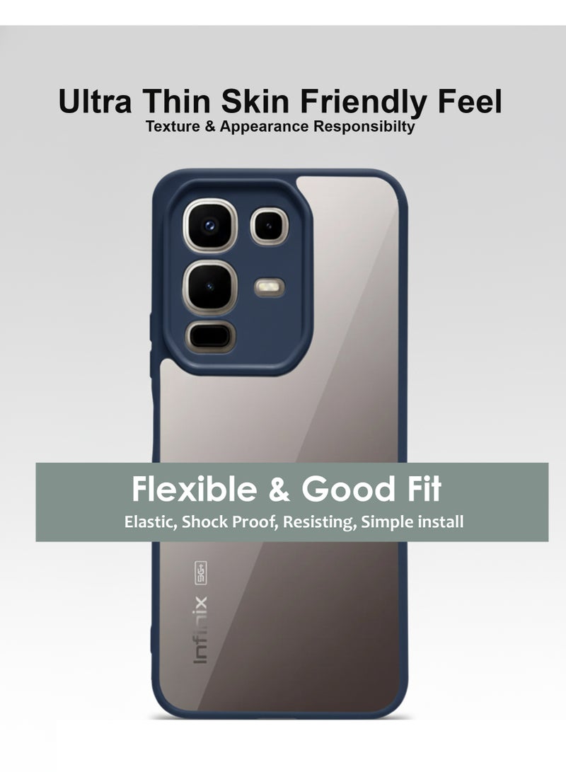 Infinix Note 50x Protective Back Case - Silicone Case Cover for Infinix Note 50x, Camera and Drop Protection Thin Protective Back Cover Case for Infinix Note 50x 5G - Clear/Blue - Image 3