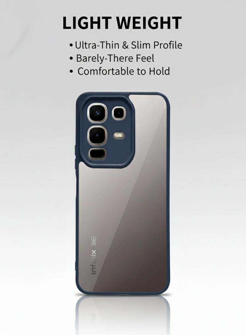 Infinix Note 50x Protective Back Case - Silicone Case Cover for Infinix Note 50x, Camera and Drop Protection Thin Protective Back Cover Case for Infinix Note 50x 5G - Clear/Blue - Image 4