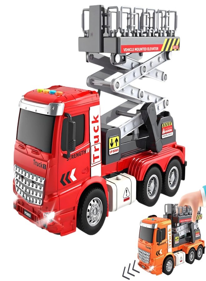 Spindoo Elevator Crane Toy for Kids – Friction Powered Construction Crane Truck with Light & Sound, 360° Rotating Arm & Lift Function | Heavy Duty Vehicle Toy for Kids Age 3+(Pack 1 Random Colour) - Image 1
