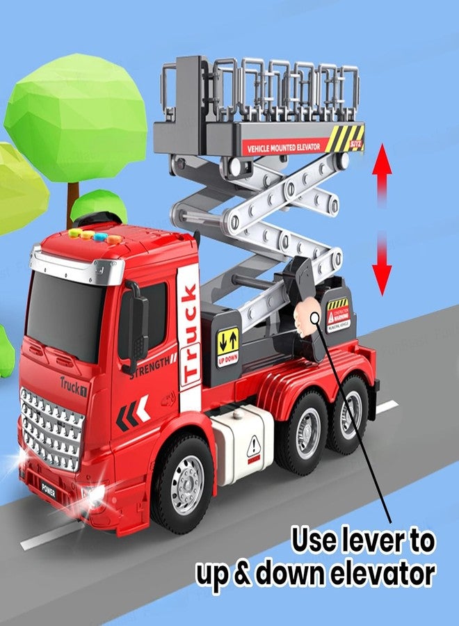 Spindoo Elevator Crane Toy for Kids – Friction Powered Construction Crane Truck with Light & Sound, 360° Rotating Arm & Lift Function | Heavy Duty Vehicle Toy for Kids Age 3+(Pack 1 Random Colour) - Image 2