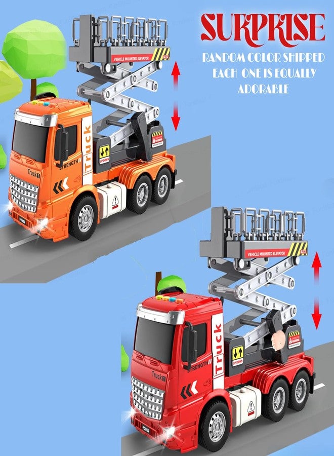 Spindoo Elevator Crane Toy for Kids – Friction Powered Construction Crane Truck with Light & Sound, 360° Rotating Arm & Lift Function | Heavy Duty Vehicle Toy for Kids Age 3+(Pack 1 Random Colour) - Image 4