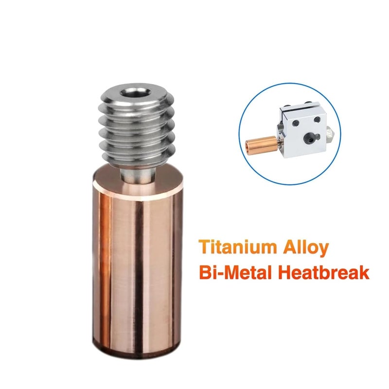 Threaded Version 10 Pcs V6 Bimetal Heatbreak Copper Titanium Upgrade Throat For X1 X2 Pro 3D Printer - Image 3