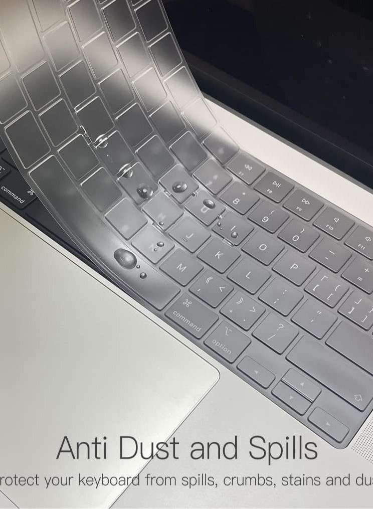 Keyboard Cover for 12.4" Microsoft Surface Laptop Go 3 2023 Release /Laptop Go 2 2022 Release & Surface Laptop Go 2020 Release Soft-Touch TPU Keyboard Protector Skin--Clear - Image 5