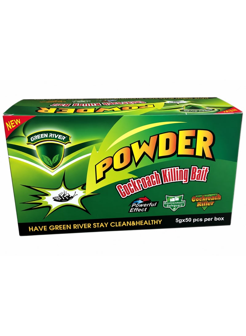 Green River Cockroach Killing Bait Powder – Roach Killer Powder Sachets, Effective Cockroach Control, 5g × 25 Sachets - Image 2