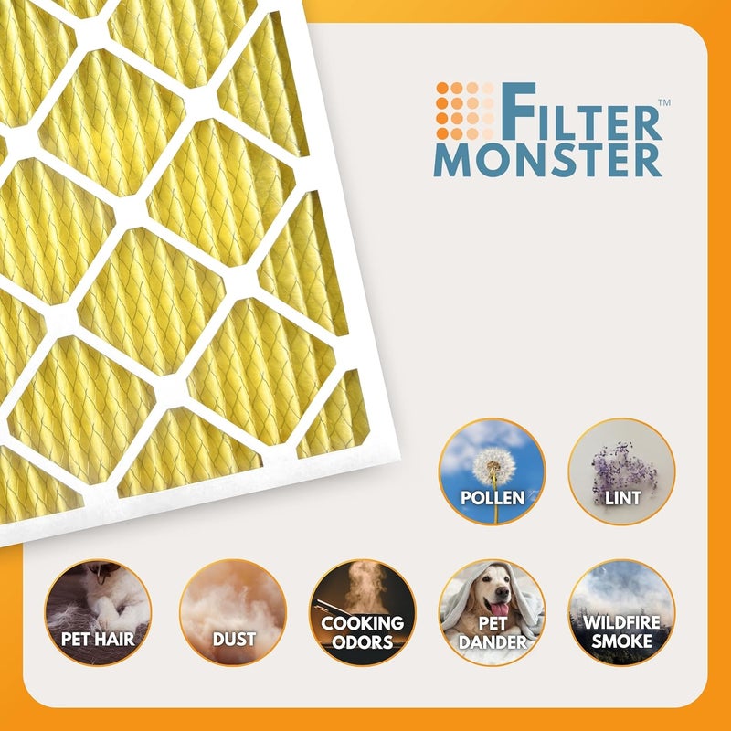 Filter-Monster.com Filter-Monster 16x25x1 Enhanced Defense MERV 11 Pleated HVAC Air Conditioner Furnace Replacement Air Filter, 4 Pack (Actual Filter Dimensions 15.5 x 24.5 x .75 inches) - Image 5