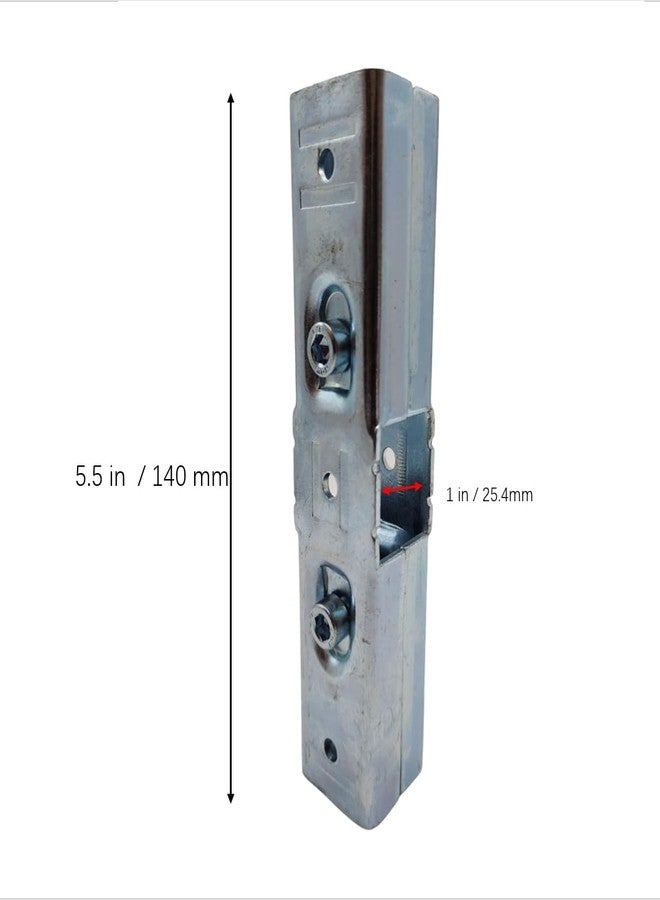 FLEXKEA 4 Pcs Steel Square Joint Tube Fittings, 3 Way Horizontal Line Joint Pipe Clamps, Joint Link Fence Clamps Connector with Bolts/Nuts for OD 1" or 25MM Square Pipe, Chain Fence Guardrail Rails Clamps - Image 2