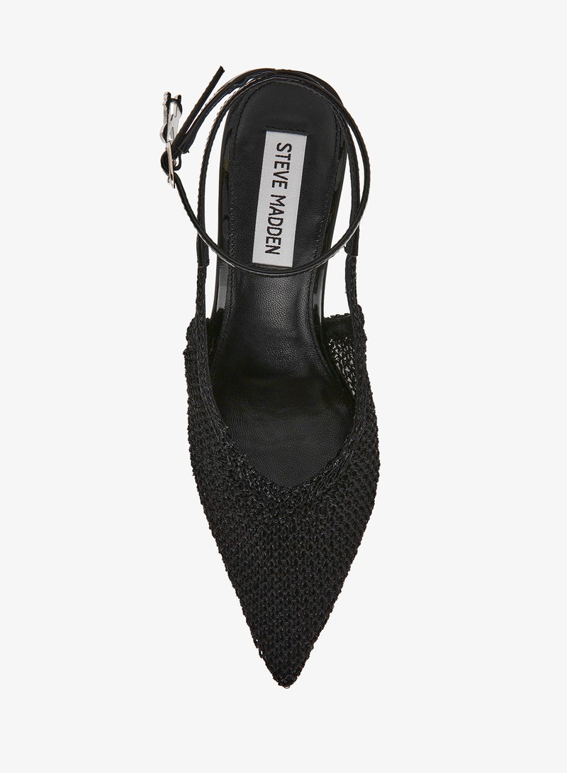 STEVE MADDEN Metallic Crochet  PU Detailing Pumps - Image 4