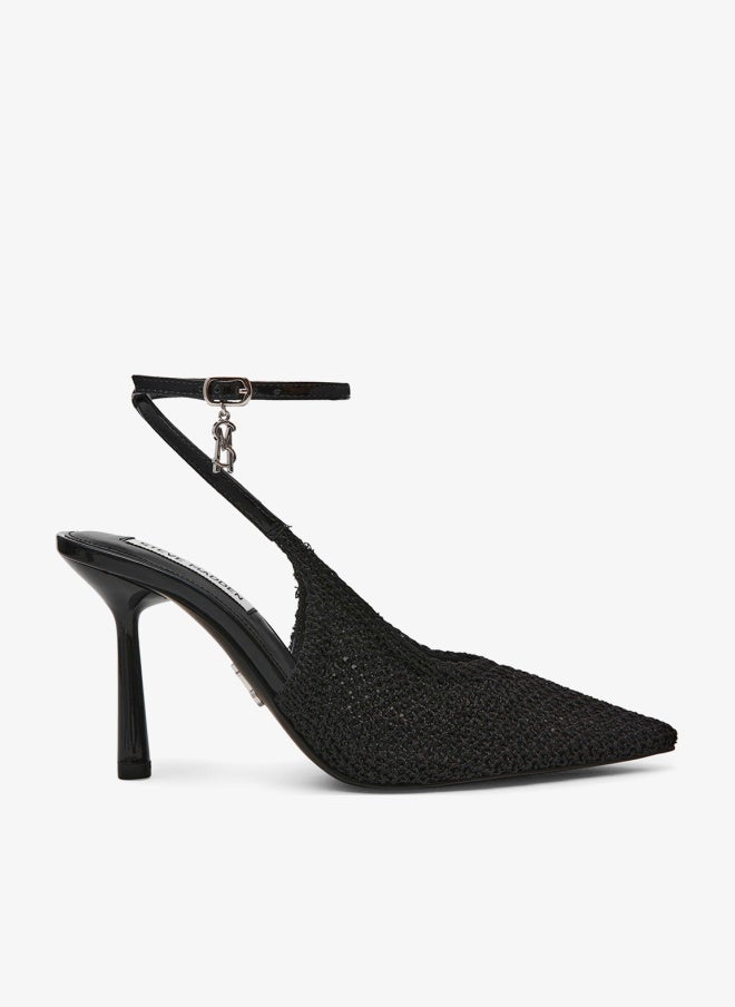 STEVE MADDEN Metallic Crochet  PU Detailing Pumps - Image 1