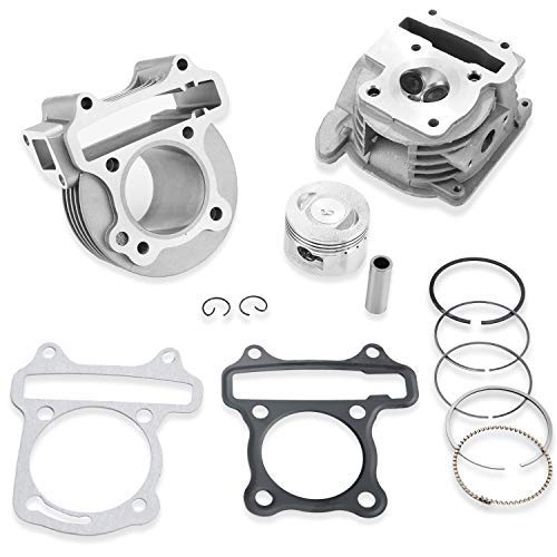 CLEO GY6 50cc-100cc Cylinder Head Kit Assy 50mm Big Bore with 69mm Valves for 139QMA 139QMA 139QMA 139QMB Scooter Moped ATV Go Kart Quad