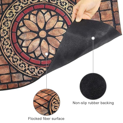 CHICHIC Rectangle Entrance Door Mat Large 24 x 36 Inch High Traffic Area Entry Way Doormat Front Door Rugs Outdoors Heavy Duty Welcome Mat, Non Slip Rubber Back Low Profile for Garage - Image 4