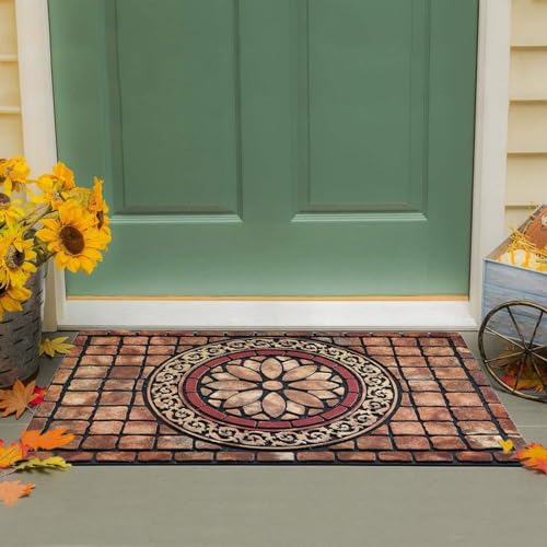 CHICHIC Rectangle Entrance Door Mat Large 24 x 36 Inch High Traffic Area Entry Way Doormat Front Door Rugs Outdoors Heavy Duty Welcome Mat, Non Slip Rubber Back Low Profile for Garage - Image 2