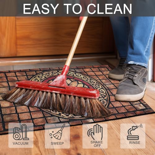 CHICHIC Rectangle Entrance Door Mat Large 24 x 36 Inch High Traffic Area Entry Way Doormat Front Door Rugs Outdoors Heavy Duty Welcome Mat, Non Slip Rubber Back Low Profile for Garage - Image 5
