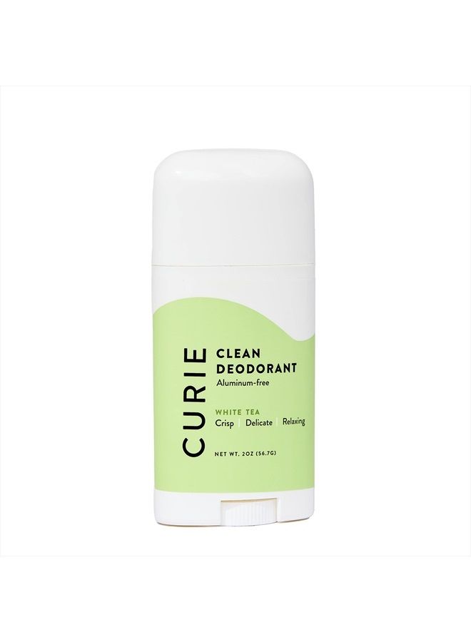 Curie All-Natural Deodorant Stick for Men and Women | Aluminum-Free, Paraben-Free, Cruelty-Free | White Tea 1 Pack - Image 1