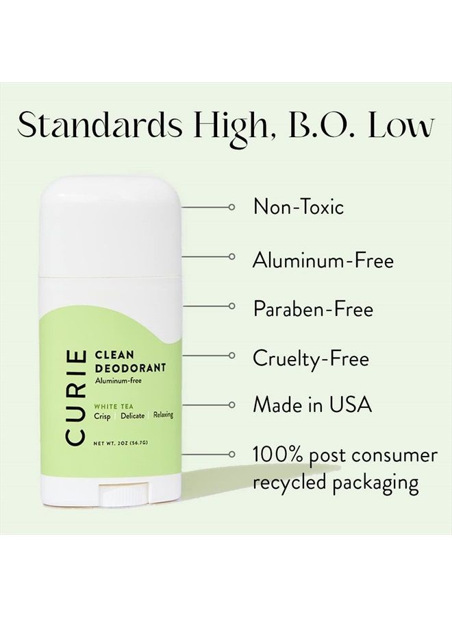 Curie All-Natural Deodorant Stick for Men and Women | Aluminum-Free, Paraben-Free, Cruelty-Free | White Tea 1 Pack - Image 4
